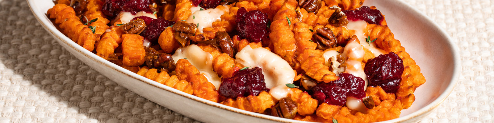 Cranberry Brie Sweet Potato Fries